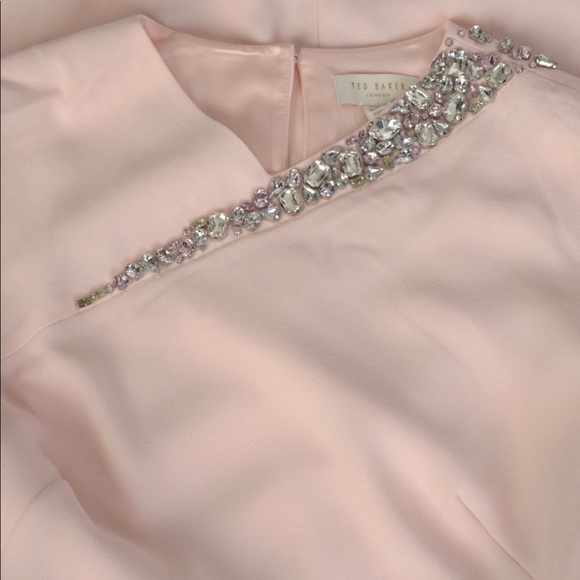 Ted Baker Pink MIDI Dress with beautiful stones - Picture 1 of 4